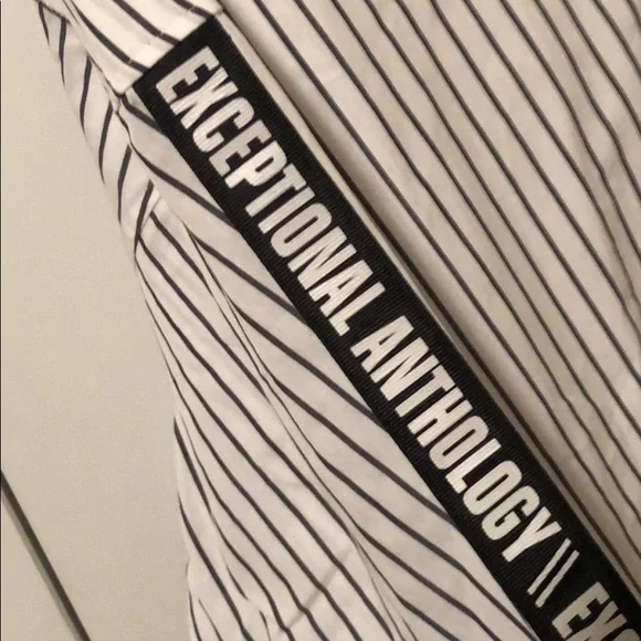 White with black stripes dress shirt - Picture 3 of 3